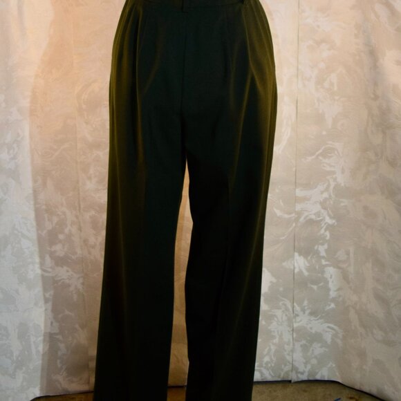 Talbots Petite 6P Olive Green Wool Trousers Slacks - Picture 2 of 10